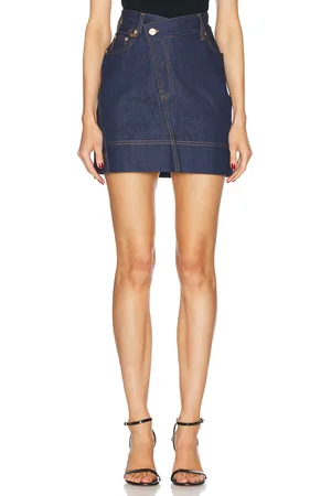 Jacquemus La Mini Jupe De-nimes in - Denim-Dark. Size 27 (also in 28).