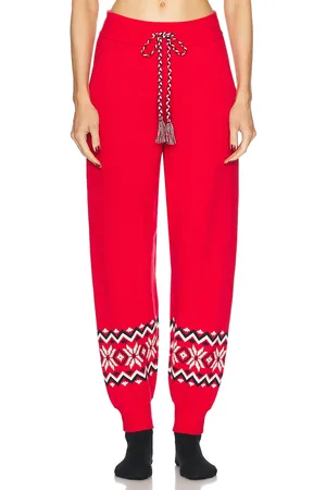 The Upside Après Ski Keystone Jojo Knit Jogger in - Red. Size L (also in M).