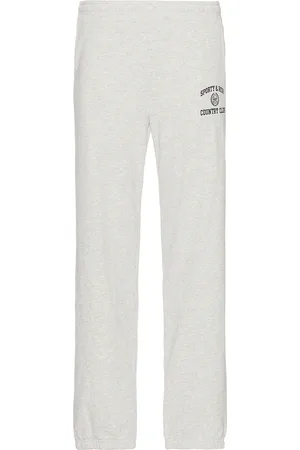 Sporty & Rich Varsity Crest Sweatpant in - Light Grey. Size L (also in M).