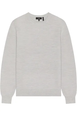 THEORY Honey Comb Crewneck Sweater in - Light Grey. Size S (also in XL).