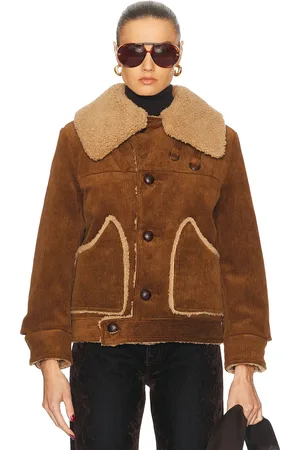 R13 Oversized Collar Jacket in - Brown. Size M (also in ).