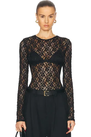 Frame Mesh Lace Top in - . Size M (also in ).