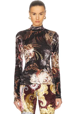 Etro Long Sleeve Top in - Black. Size 38 (also in 40).
