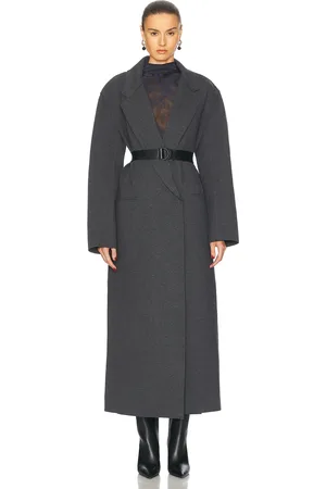 Norma Kamali Oversized Double Breasted Coat in - Grey. Size L (also in M, S, XS).