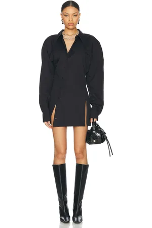 Jade Cropper Mini Shirt Dress in - Navy. Size 34 (also in 36).