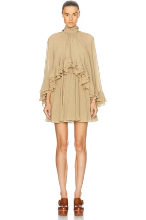 Chloé Silk Dress in - Neutral. Size 34 (also in ).
