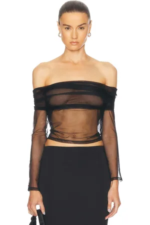 Kiki de Montparnasse Tulle Off Shoulder Top in - . Size L (also in M, XS).