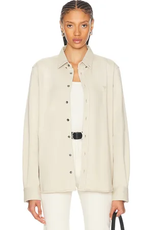 Ami Adc Button Up Top in - Cream. Size L (also in ).