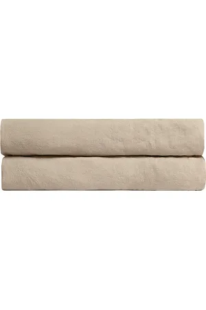 Parachute Linen Fitted Sheet in - Tan. Size KING (also in ).