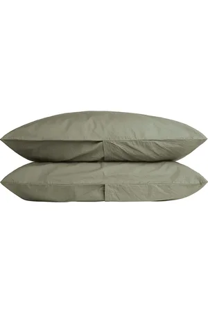 Parachute Percale Pillowcase Set in - Green. Size KING (also in ).