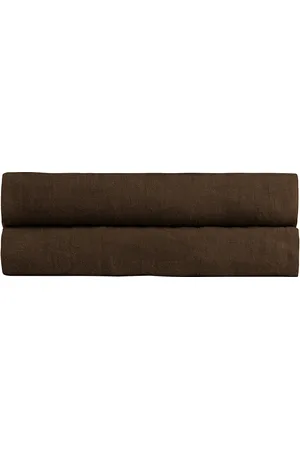 Parachute Linen Fitted Sheet in - Brown. Size QUEEN (also in ).