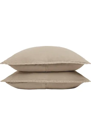 Parachute Linen Sham Set in - Tan. Size STANDARD (also in ).