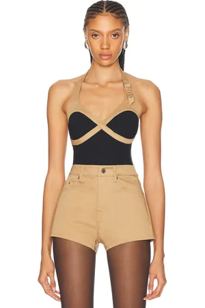 FLEUR DU MAL Stretch Tailored Buckle Bodysuit in - . Size L (also in M).