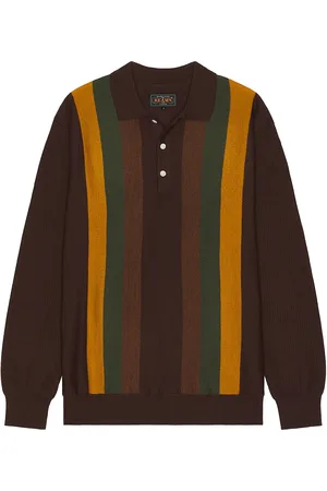 Beams Knit Polo Stripe in - . Size L (also in M, S).