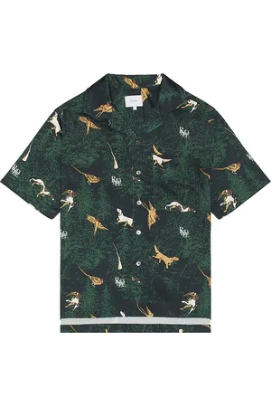Rhude Scramble Dog Print Shirt in - Dark Green. Size L (also in ).