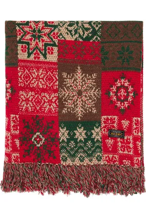 Beams Blanket Double Jacquard Patchwork Like Pattern in - . Size all.