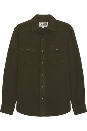 Schott NYC Flannel Work Shirt in - Dark Green. Size S (also in ).