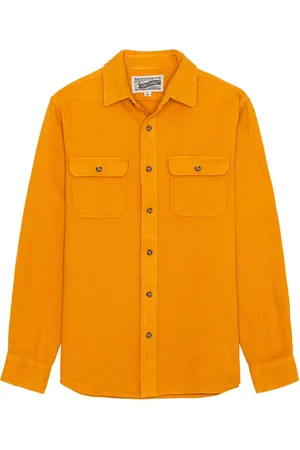 Schott NYC Flannel Work Shirt in - Mustard. Size L (also in S).