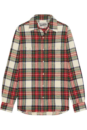 Schott NYC Plaid Cotton Flannel Shirt in - Red. Size M (also in ).
