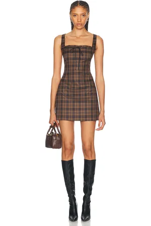 Miaou Laced Ginger Dress in - Brown. Size L (also in M, S, XS).