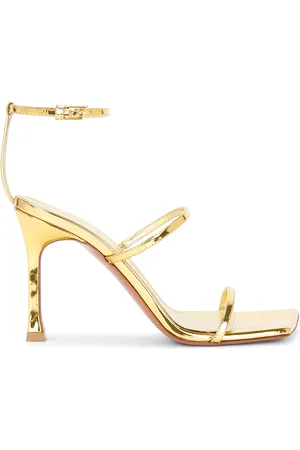 Amina Muaddi Maya 95 Mirror Sandal in - Metallic . Size 36 (also in 37, 40, 41).