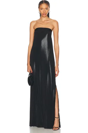 Norma Kamali Strapless Tailored Side Slit Gown in - . Size M (also in S, XS).