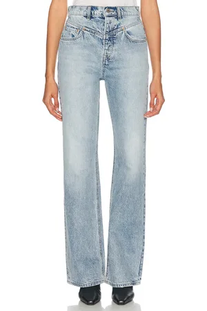 GRLFRND Katya Seamed Loose Wide Leg in - Denim-Light. Size 23 (also in 24, 25, 26, 27, 28, 29, 30, 32).
