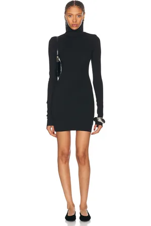 ÉTERNE Long Sleeve Turtleneck Mini Dress in - . Size L (also in XL, XS).