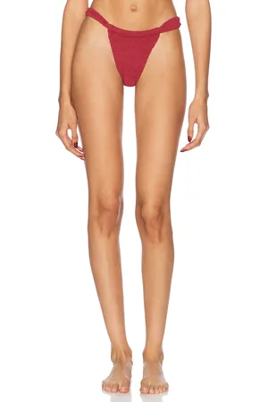 Bond Eye Georgia Brief Bikini Bottom in - Burgundy. Size all.