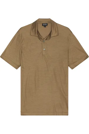 Ermenegildo Zegna High Performance Polo in - Brown. Size L (also in M, S, XL/1X).