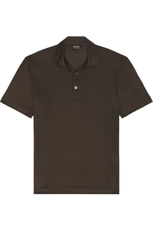 Ermenegildo Zegna High Performance Polo in - Brown. Size L (also in M, S, XL/1X).