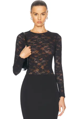 FLEUR DU MAL Le Stretch Long Sleeve Bodysuit in - . Size XS (also in ).