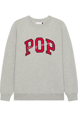 Pop Trading Company Arch Crewneck Sweatshirt in - Grey. Size L (also in M, S, XL/1X).