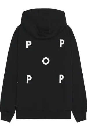 Pop Trading Company Logo Hooded Sweatshirt in Black/white in - Black. Size L (also in M, S, XL/1X).