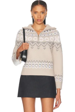 Simkhai Eliah Half Zip Pullover Sweater in - Brown. Size L (also in M, S, XS).