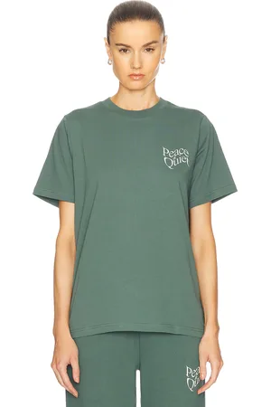 Museum of Peace and Quiet Warped T-Shirt in - Sage. Size XL/1X (also in ).