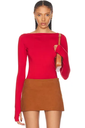 MIMCHIK Boat Neck Long Sleeve Top in - . Size 0 (also in ).