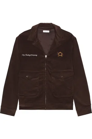 Pop Trading Company Full Zip Jacket in - Brown. Size L (also in M, S).