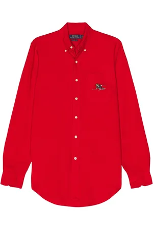 Ralph Lauren Long Sleeve Bear Sport Shirt in - Red. Size M (also in ).