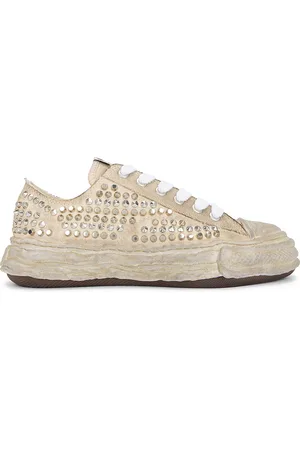 Maison Mihara Yasuhiro Peterson 23 Original Sole Studded Canvas Low Top Sneaker in - Beige. Size 41 (also in ).