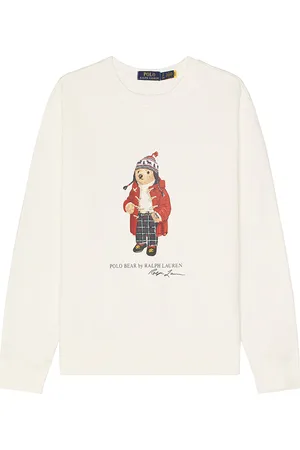Ralph Lauren Long Sleeve Bear Sweatshirt in - White. Size XL/1X (also in ).