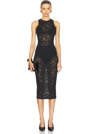 FLEUR DU MAL Le Stretch Lace Racer Tank Dress in - . Size XS (also in ).