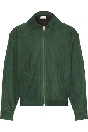 MIMCHIK Suede Tall Boy Jacket in Green in - Green. Size S (also in ).