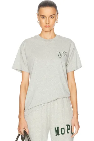 Museum of Peace and Quiet Warped T-Shirt in - Grey. Size S (also in XL/1X, XS).