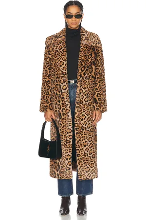 SIMON MILLER Jetz Cheetah Coat in - Brown. Size XS (also in ).