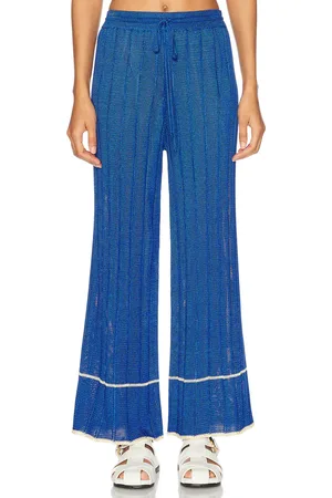 Calle Del Mar Wide Rib Pajama Pant in - Royal. Size L (also in M, S).