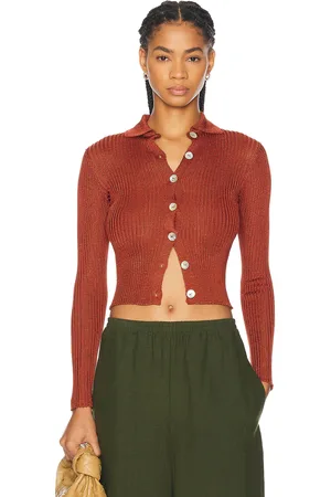 Calle Del Mar Long Sleeve Cardigan in - Brick. Size M (also in S).