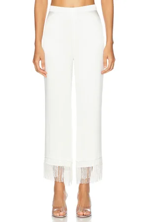 FLEUR DU MAL X Galia Lahav Beaded Fringe Silk Pant in - . Size L (also in M, S, XS).