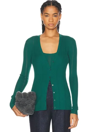 GABRIELA HEARST Lillian Cardigan in - Green. Size L (also in M, S, XS).