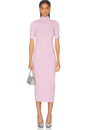 SER.O.YA Jana Knit Midi Dress in - Pink. Size L (also in M, S, XL, XS).